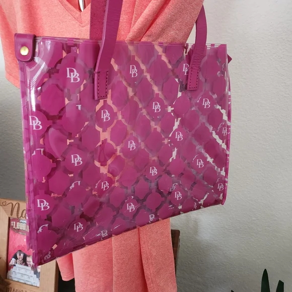 Pink Transparent Tote Bag - Picture 1 of 1